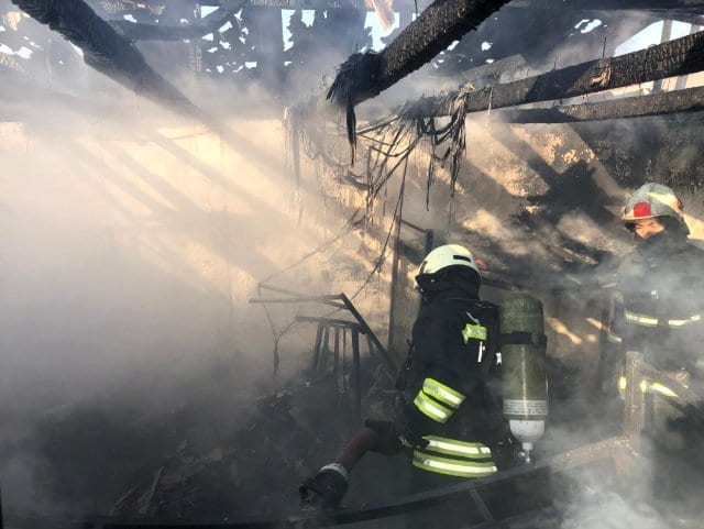 Osb'de İnşaat Şantiyesinde Yangın