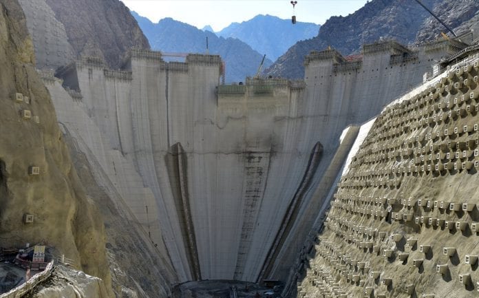 Yusufeli Barajı'nda Gövde Yüksekliği 139 Metreye Ulaştı