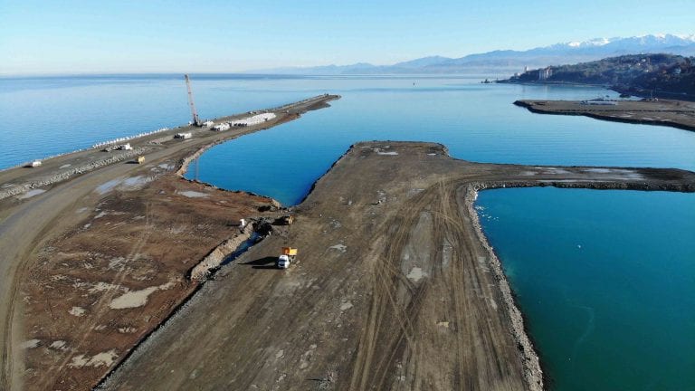 Rize-Artvin Havalimanı İnşaatı Havadan Görüntülendi