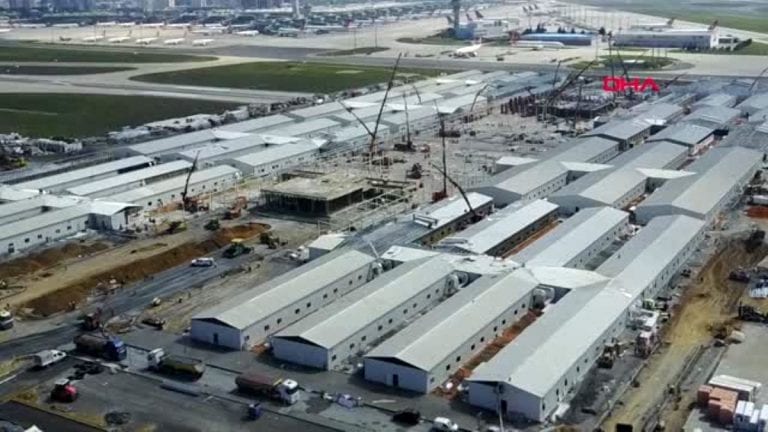 Havadan Görüntülenen Atatürk Havalimanı Salgın Hastanesinde Sona Gelindi