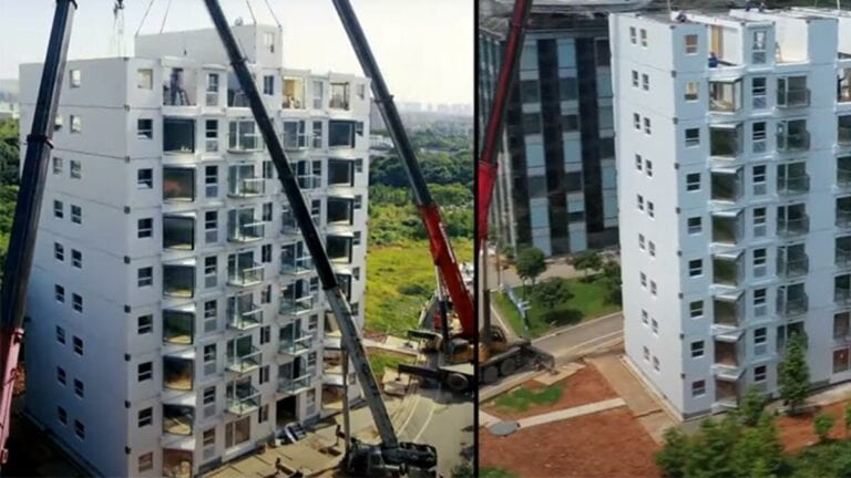 Çin’de 28 Saatte 10 Katlı Bina Yapıldı!
