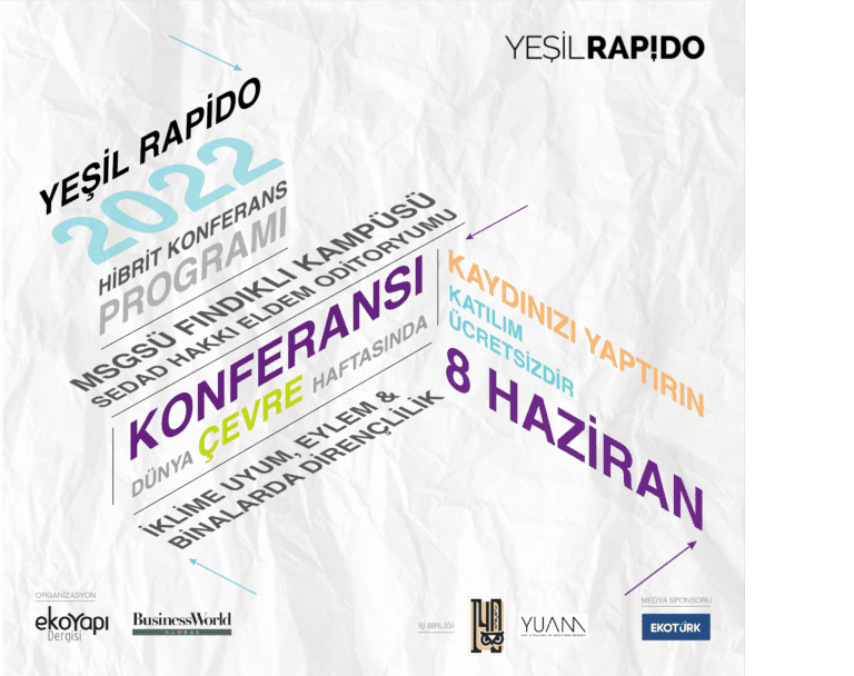 İklime Uyum ve Dirençli Binalar, Dünya Çevre Haftasında Yeşil Rapido’da Konuşulacak.