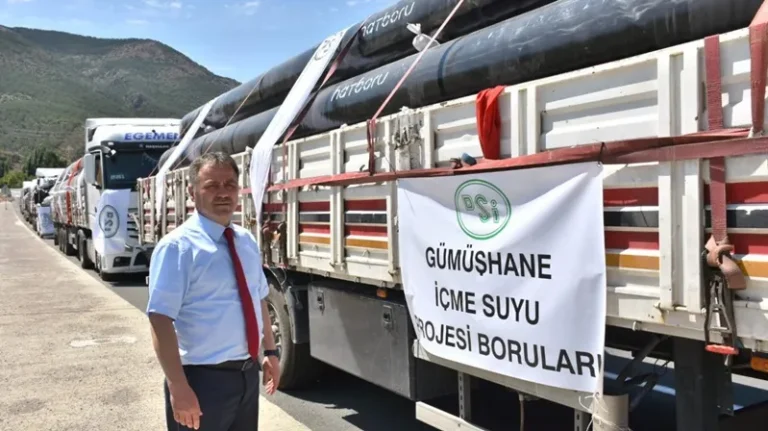 Gümüşhane İçme Suyu Hattı İçin Kullanılacak Borular Şantiyeye Ulaştı