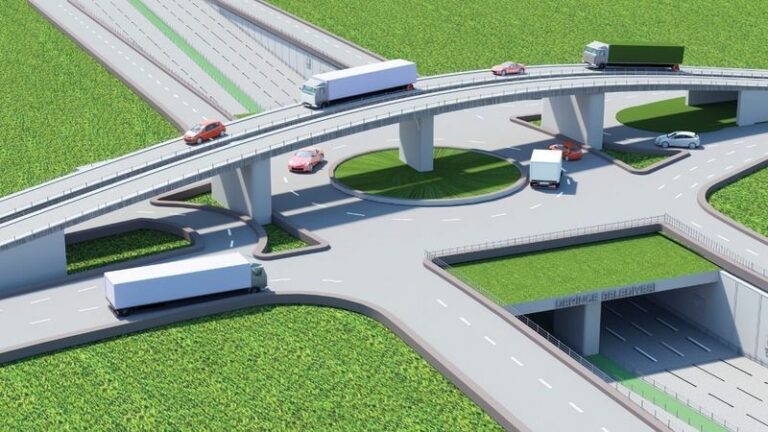 Kocaeli İlk Üç Katlı Kavşak Projesinde İnşaat Başladı