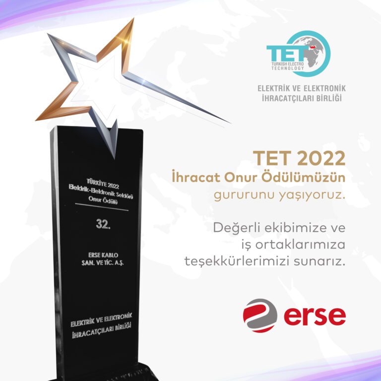 Erse Kablo, Elektrik ve Elektronik İhracatçıları Birliği Onur Listesi’nde Yükselmenin Gururunu Yaşıyor