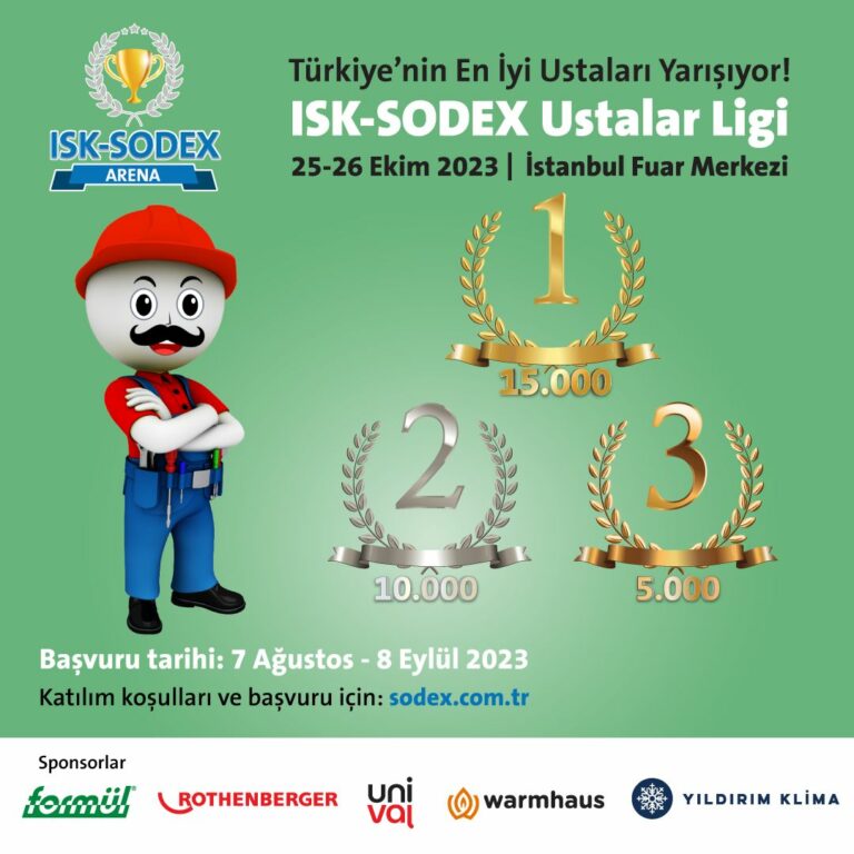 ISK-SODEX ARENA, Ustalar Ligi ve Geleceğin Ustaları Yarışmaları ile Sektörün En İyilerini ve Geleceğin Ustalarını Belirleyecek 