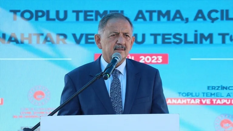 Bakan Özhaseki: ‘’Deprem Konutlarının Teslimi 2-3 Ay Sonra Başlayacak’’