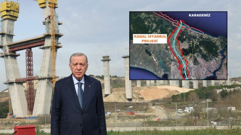 Cumhurbaşkanı Erdoğan’dan önemli ziyaret: Kanal İstanbul Projesi’ndeki 6 köprüden ilkinin inşaat alanında inceleme yaptı!