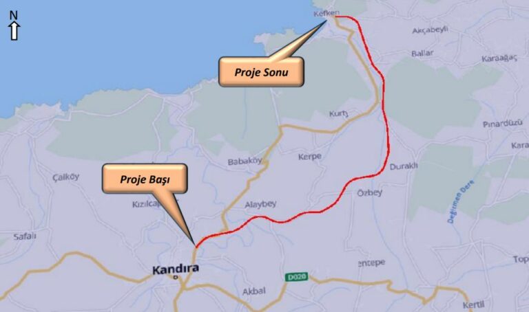 KGM 1. Bölgenin Kandıra-Kefken Devlet Yolu Projesi için ÇED Süreci Başlatıldı
