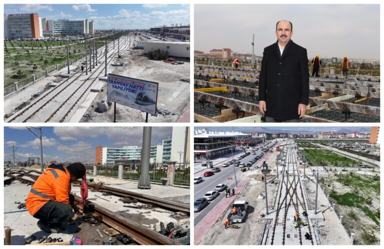 Konya Stadyum-Şehir Hastanesi Tramvay Hattı’nda Çalışmalar Tüm Hızıyla Devam Ediyor